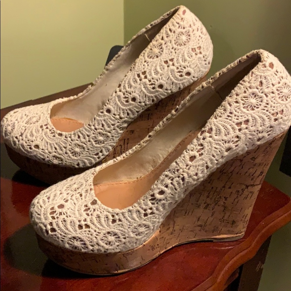Lace Wedges shoes